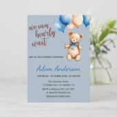 Bear-Themed Baby Dusche Einladung (Stehend Vorderseite)