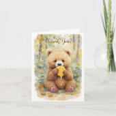 Bear Themed Thank You Note for Baby Shower Gifts Karte (Vorderseite)
