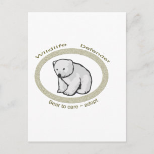 BEAR TO CARE ~ ADOPTIERT POSTKARTE