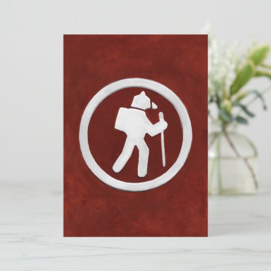 Bear Trail Marker Dankeskarte (Stehend Vorderseite)