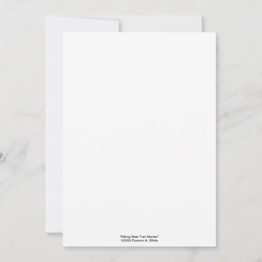 Bear Trail Marker Dankeskarte (Rückseite)