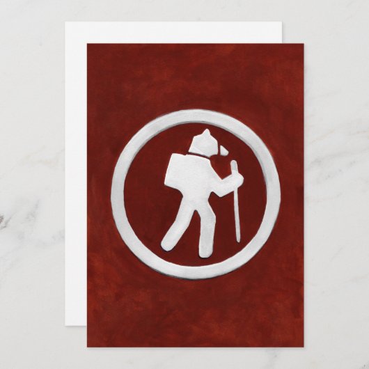 Bear Trail Marker Dankeskarte (Vorne/Hinten)