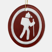Bear Trail Marker Keramik Ornament (Links)