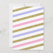 Bear über dem Mond Lilac Babydusche Einladung (Rückseite)