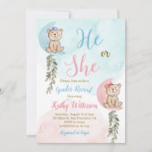 Bear über den Mond Er oder sie Gender-Offenbarung Einladung (Vorderseite)