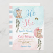 Bear über den Mond Er oder sie Gender-Offenbarung Einladung (Vorne/Hinten)