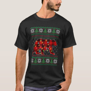 Bear Ugly Sweater Weihnachtstiere Lichter Xmas T-Shirt