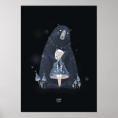 BEAR und BLAU MUSHROOM von Alexandra Dikaia Poster (Vorne)