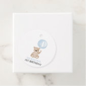 Bear und Blue Balloon 1. Geburtstag Vorzugstriche Geschenkanhänger (Beispiel)