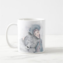 Bear und Girl Monogrammierte Tasse