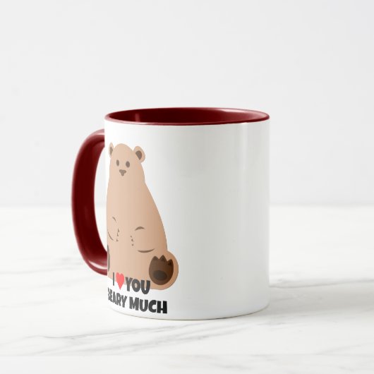 Bear Valentine Tasse - Ich Liebe, Sie haben viel G (Vorderseite Links)