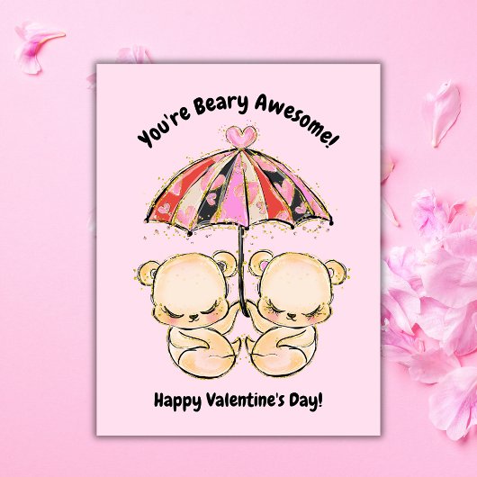 Bear Valentine's Day Foto Feiertagskarte