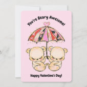 Bear Valentine's Day Foto Feiertagskarte (Vorderseite)