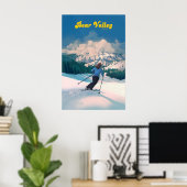 Bear Valley Ski Resort Reiseplakat Poster (Heimbüro)