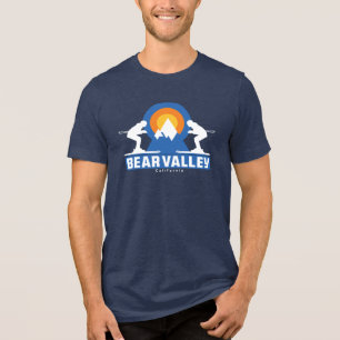 Bear Valley Ski Sunset Retro T - Shirt