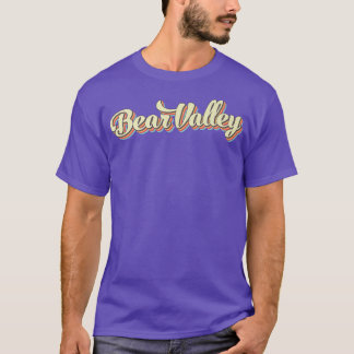 Bear Valley TShirt Retro Art Baseball machen Vinta