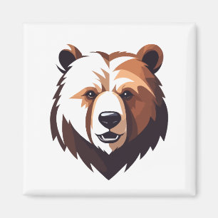 Bear Vector Art Animal Modern Urban City Grafik Magnet