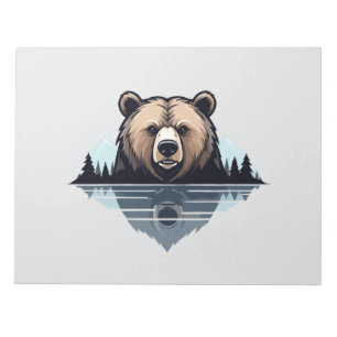 Bear Vector Art Animal Modern Urban City Grafik Notizblock