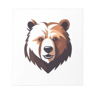 Bear Vector Art Animal Modern Urban City Grafik Notizblock