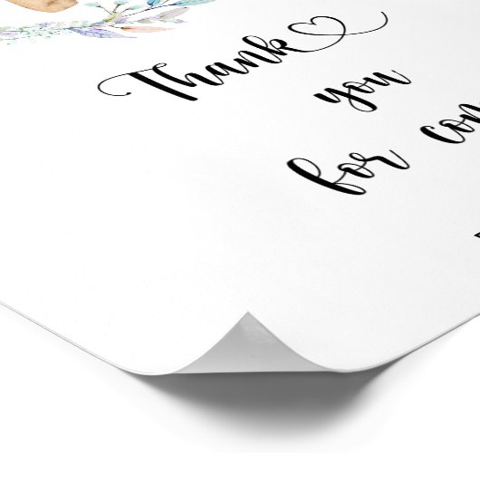 Bear \ Vielen Dank für Ihr Kommen Poster (Ecke)