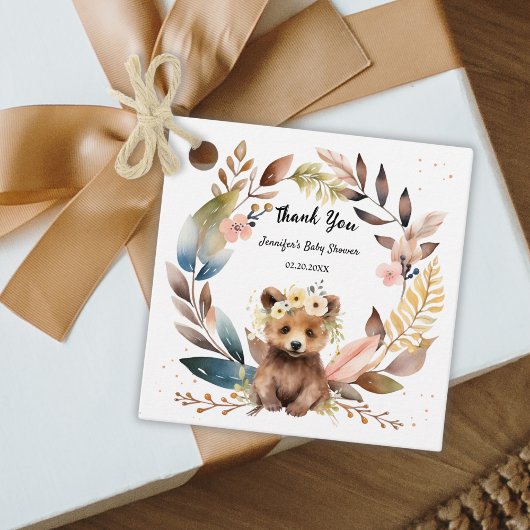 Bear Wait Baby Dusche Niedlich Bear Theme Geschenkanhänger