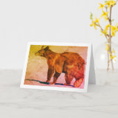 Bear Walking Away Watercolor von E.Mashkina Karte (Gelbe Blume)