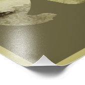 Bear Walking in Woods Moon Painted Forest Wildlife Fotodruck (Ecke)