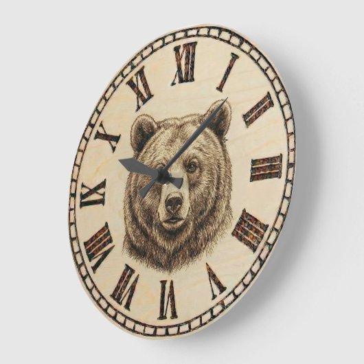 Bear Wall Clock Große Wanduhr (Winkel)