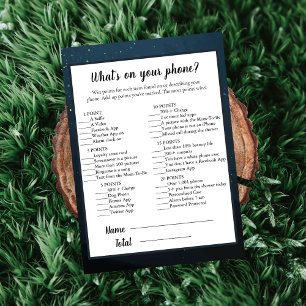 Bear, was auf deinem Handy steht Baby Shower Game Einladung