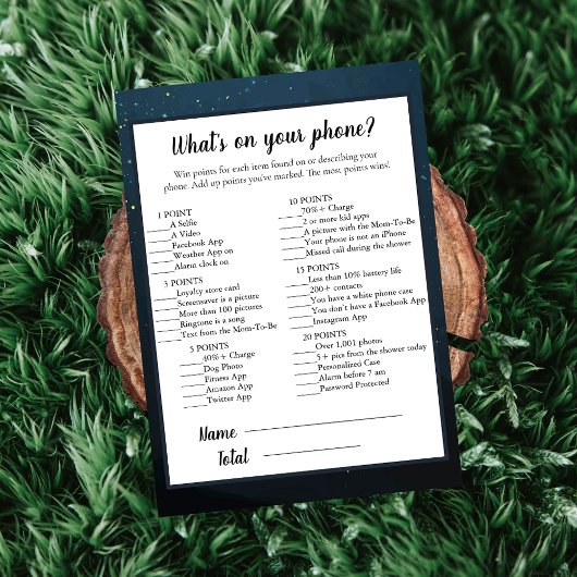 Bear, was auf deinem Handy steht Baby Shower Game Einladung