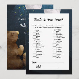 Bear, was in deinem Purse Baby Shower Game ist Einladung