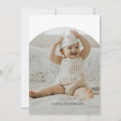 Bear Watercolor Erstgeburtsgeschlecht neutral Einladung (Rückseite)