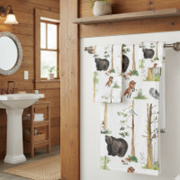 Bear Watercolor Wildlife Woodland Forest Animes