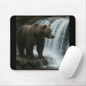 Bear Waterfall Mouse Pad Mousepad (Mit Mouse)