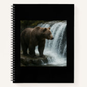 Bear Waterfall Soft Cover Spiral Bound Notebook Notizblock (Vorderseite)