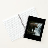 Bear Waterfall Soft Cover Spiral Bound Notebook Notizblock (Innenseite)