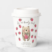 Bear - we can bearly wait baby shower pappbecher (Rückseite)