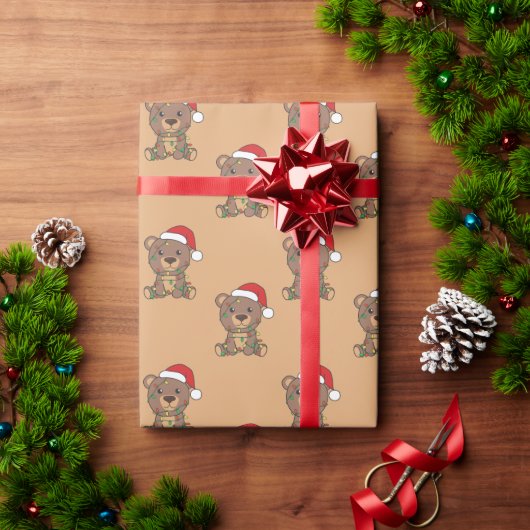 Bear Weihnachten Winter Tiere Bears Wrapping Paper Geschenkpapier (Feiertagsgeschenk)