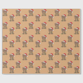 Bear Weihnachten Winter Tiere Bears Wrapping Paper Geschenkpapier (Flach)