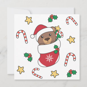Bear Weihnachtsschnee Wintertiere Bären Feiertagskarte