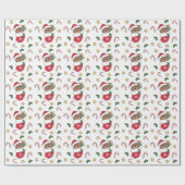 Bear Weihnachtsschnee Wintertiere Bären Geschenkpapier (Flach)