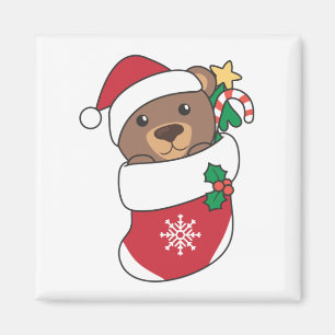 Bear Weihnachtsschnee Wintertiere Bären Magnet