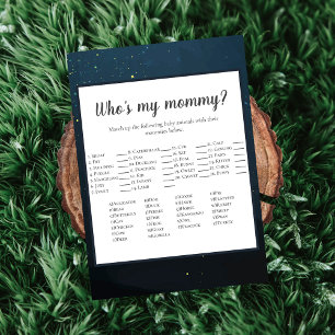 Bear Who is My Mommy Baby Shower Game Einladung