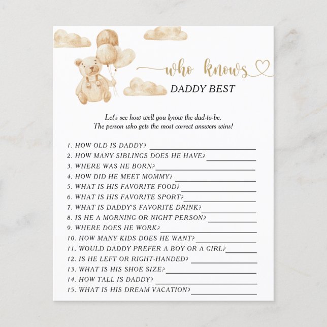 Bear Who kennt Daddy best game (Vorderseite)