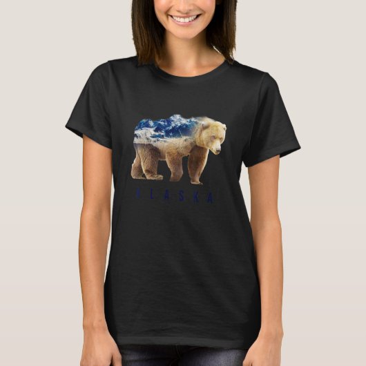 Bear Wild Animal Snow Mountain October 18th Alaska T-Shirt (Vorderseite)