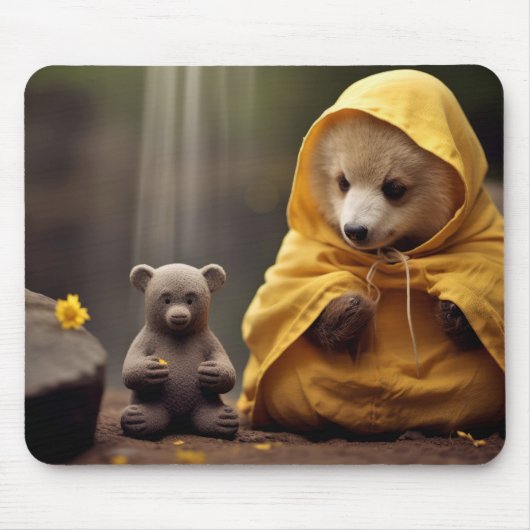 Bear Wild Animal Tranquil Friedlich Mousepad (Vorne)
