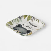 Bear Wild One Woodland Animal Birthday Party Pappteller (Gewinkelt)