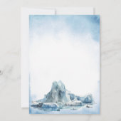 Bear Winter Arctic Animals Baby Showflocken Einladung (Rückseite)