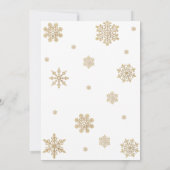 Bear Winter Snowflakes & Balloons Babydusche Einladung (Rückseite)