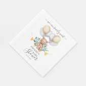 Bear wir können frühzeitig auf Eucalyptus Baby Dus Serviette (Ecke)